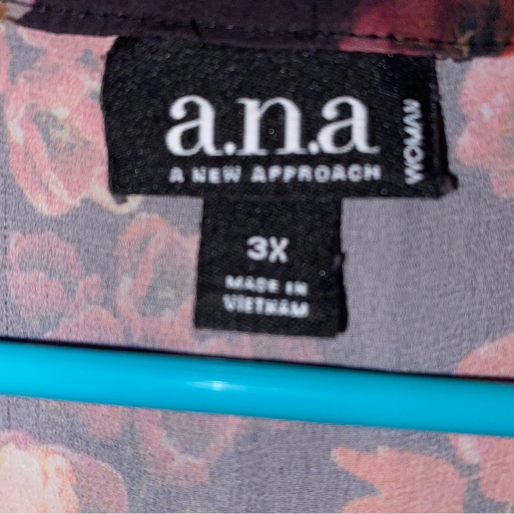 Ana Floral Women’s Pullover Blouse   Long sleeve. Size 3X - Picture 2 of 6